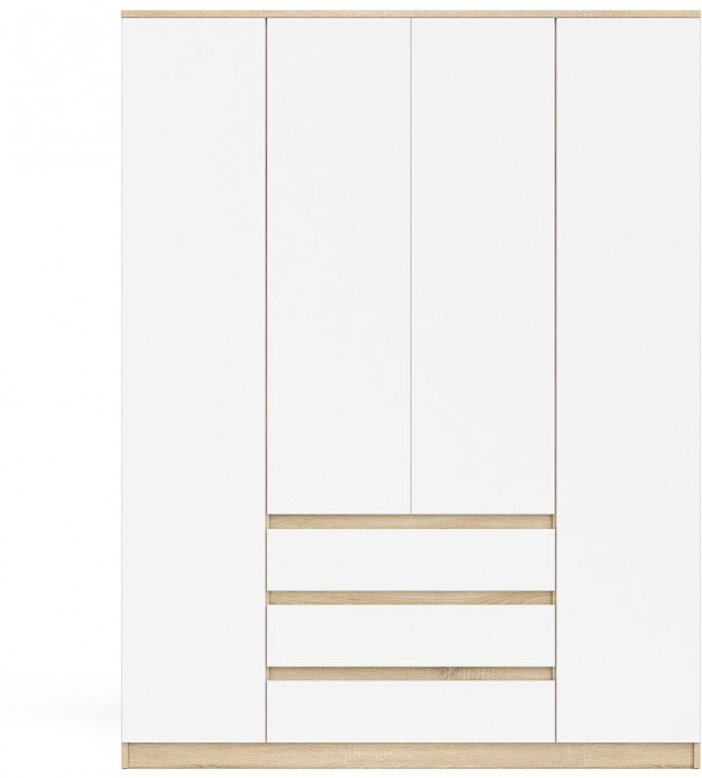 Мори Шкаф МШ1600.1, дуб сонома/белый