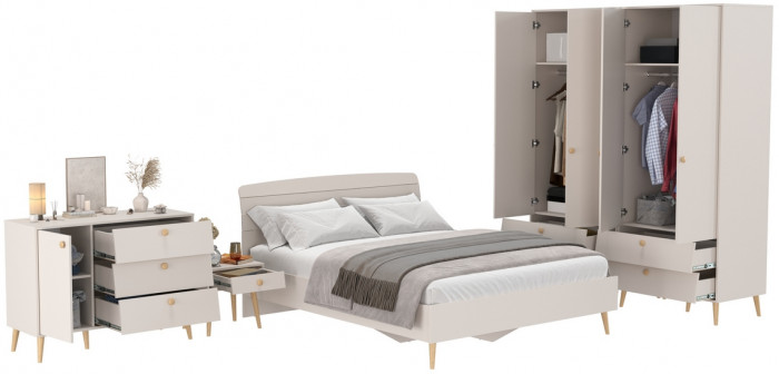 Афина Спальня 37-1600, кашемир серый