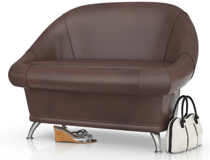 Диван 6-5154т-кор(БАШ) Орион, тёмно-коричневая искусственная кожа (тёмно-коричневый БАШ), ШхГхВ 110х70х80 см.