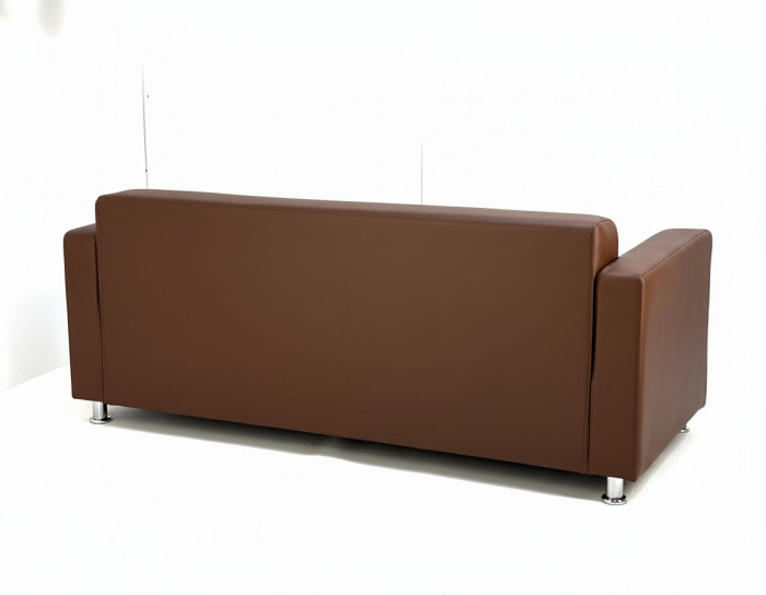 Диван прямой Томи, 160 см, экокожа, коричневый