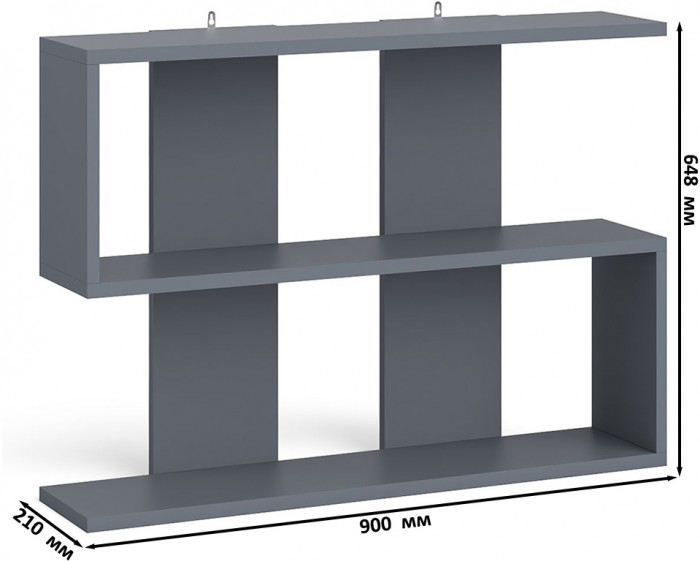 Мори Стол компьютерный МС-1 левый + Стеллаж МСТ600.3 + Полка 900, цвет графит/белый, ШхГхВ 150,4х50х209,6 см., НЕ универсальная сборка