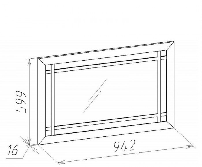 Зеркало навесное Шерлоск 7, орех