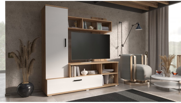 Гостиная Мини ЛДСП (Дуб крафт/ Графит)