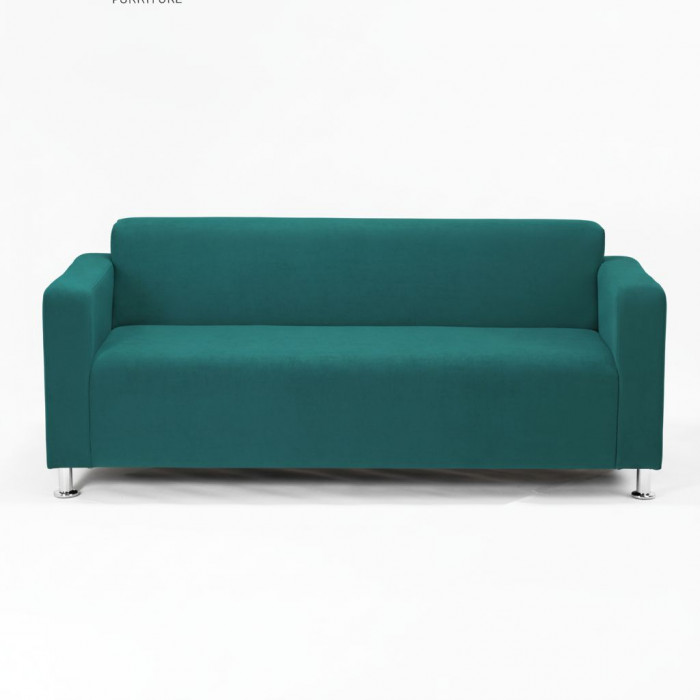 Диван прямой Томи, 200х78х75 см, велюр, зеленый