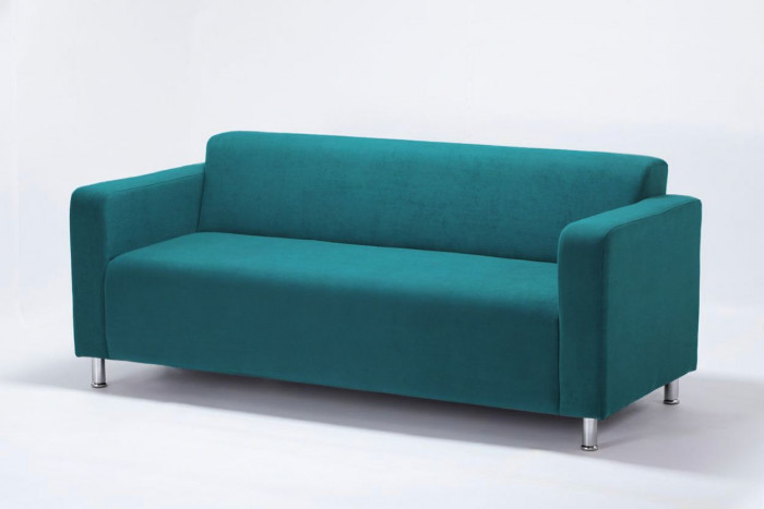 Диван прямой Томи, 200 см, велюр, зеленый