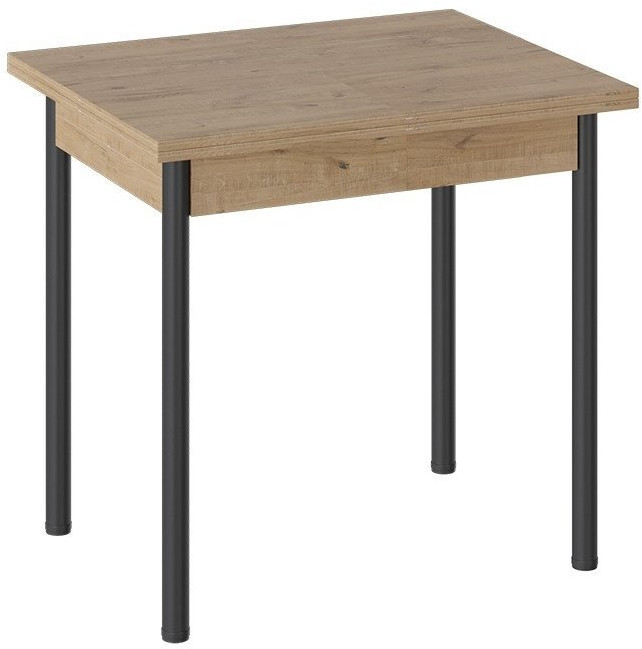 Родос Тип 2 стол с опорой d40 (Черный муар/Дуб Крафт золотой)