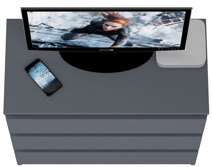 Мори Комод МК800.1, цвет графит, ШхГхВ 80,4х41х73 см.