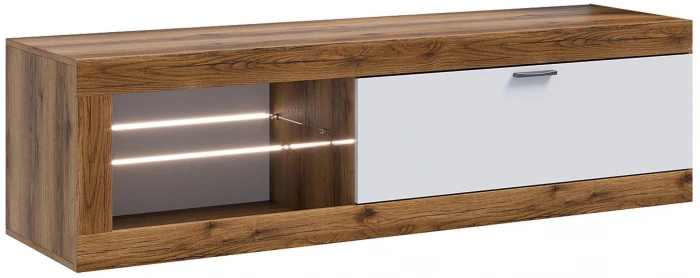 Прага Модульная Гостиная, вариант №4, Дуб Делано/Белый глянец