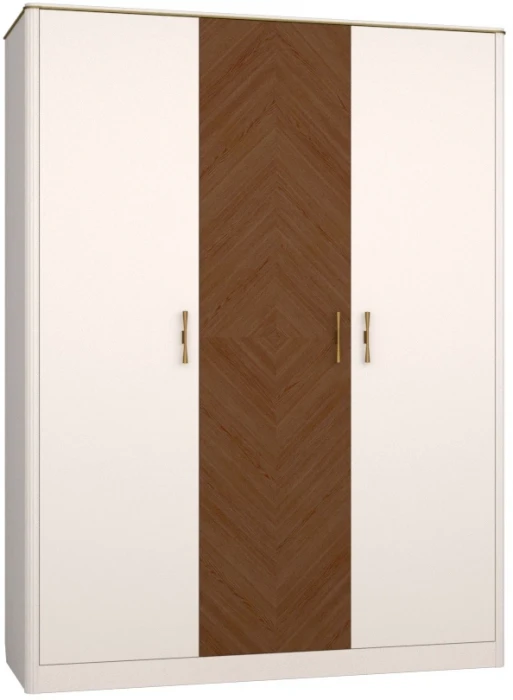 Шкаф для одежды трехдверный "Тиволи" - Латте (лак)