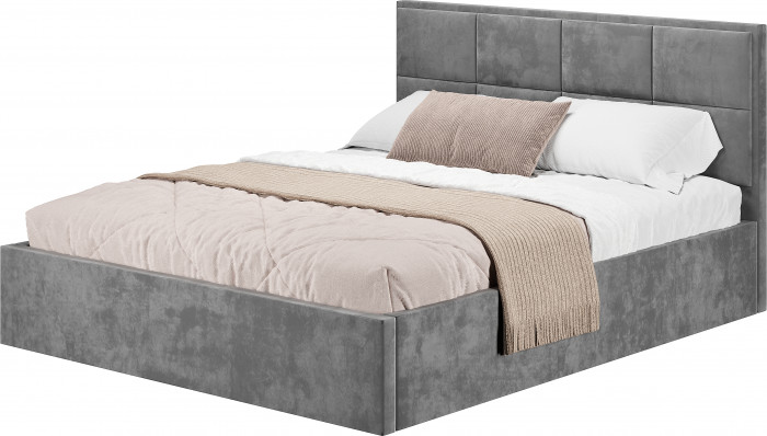 Кровать 160х200 с реечным настилом Линда КР-16, Хром