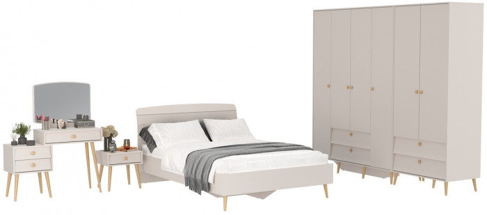 Афина Спальня 39-1400, кашемир серый