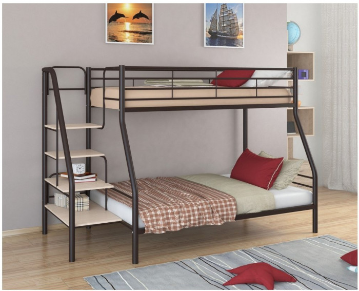 Двухъярусная кровать Толедо-1 (Черный)