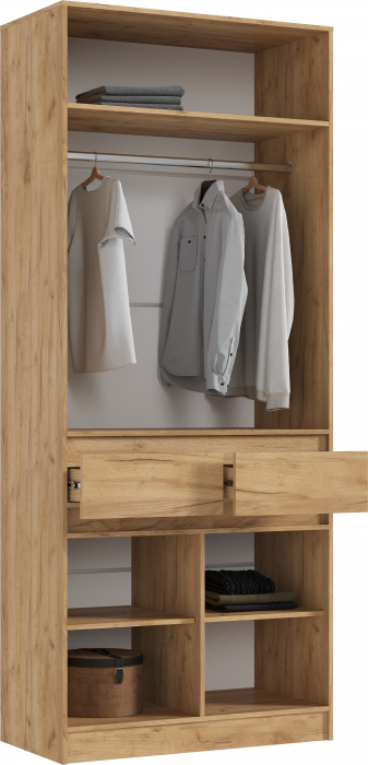 Модульная прихожая Роджина, композиция 2 Крафт Золотой/Изумрудный