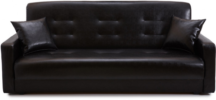 Диван-кровать Аккорд 120х190, книжка, экокожа, цвет черный