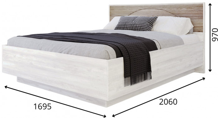 Модульная спальня "Монтале" - Бетон пайн светлый/Астана роузвуд