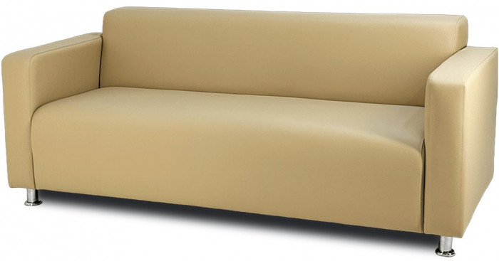 Диван прямой Томи, 200 см, экокожа, бежевый