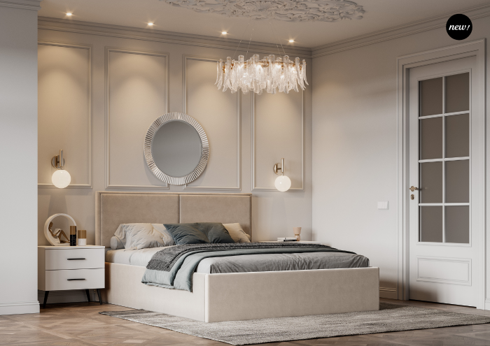 Кровать 140 с ортопед. основанием КР-430-М-14, Микровелюр Zeekr-3