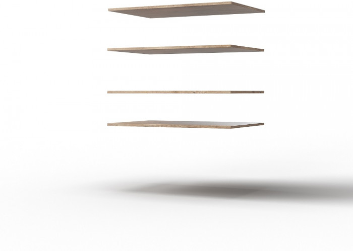 Полка навесная (4 шт) "Герта" - Дуб канзас