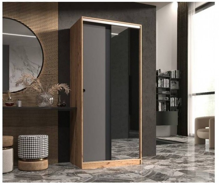 Шкаф-купе Альянс 1000 (Венге / дуб беленый)