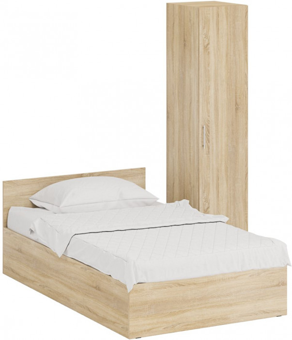Кровать 1200 + Пенал Стандарт, дуб сонома