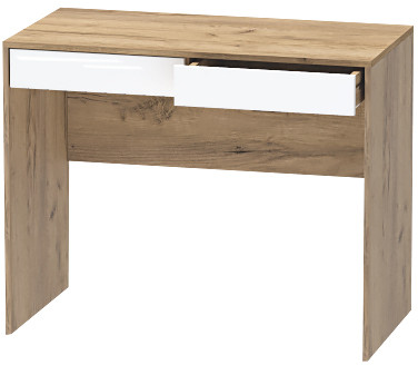 Столик туалетный "Иннэс-7", Крафт золотой/Белый глянец