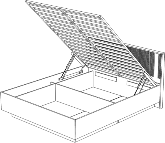 Кровать 160х200 "Герта" с ортопедическим основанием + ПМ - Дуб канзас/Зеленый матовый