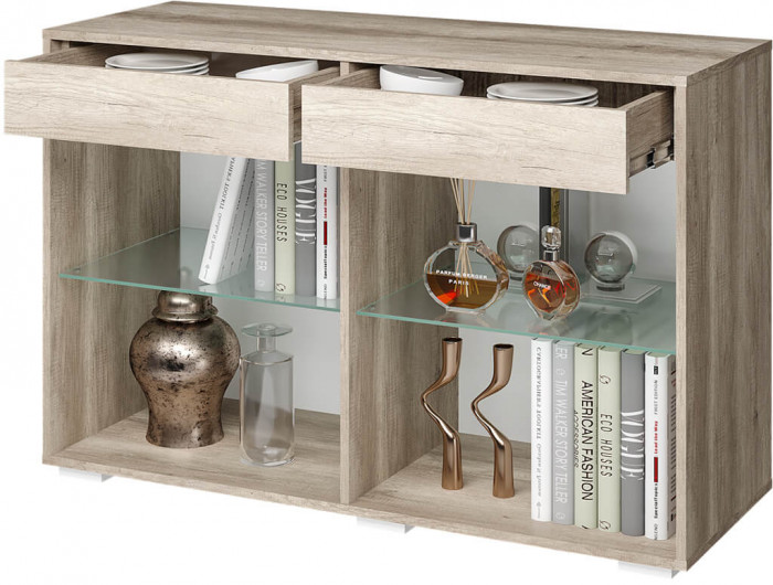 Спальня "Наоми" КМ-10 дуб каньон/белый глянец МФ07