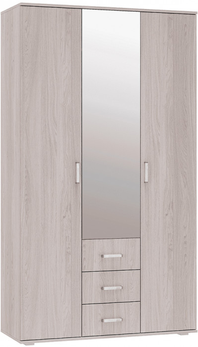 Шкаф трехдверный для одежды Белла, ясень белый