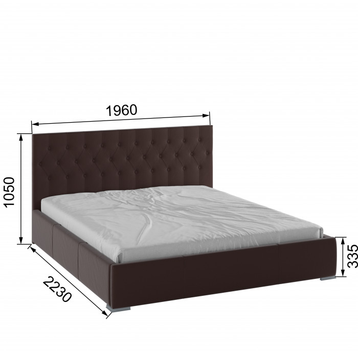 Октавия Кровать интерьерная 180 коричневый ромб, ПМ