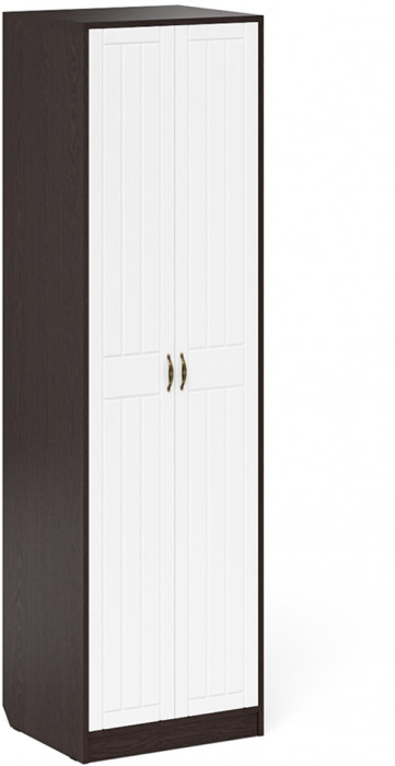 Прихожая П-6 Компоновка № 13, цвет венге/фасады МДФ белое дерево фрезеровка прованс, ШхГхВ 170х50х210 см., универсальная сборка