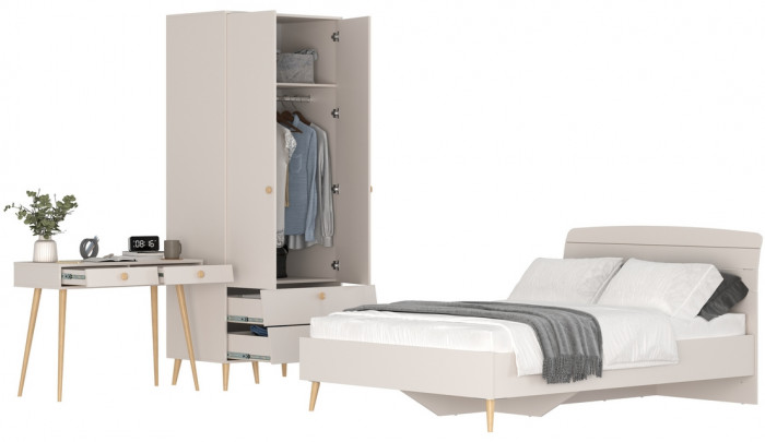 Афина Спальня 07-1400, кашемир серый