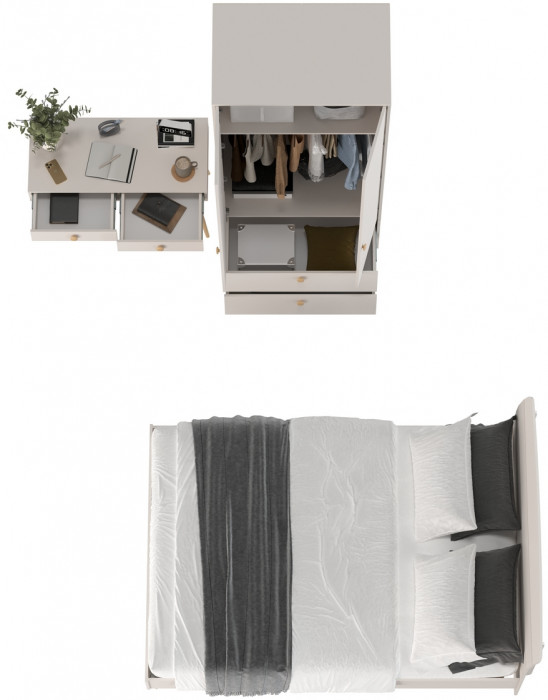 Афина Спальня 07-1400, кашемир серый