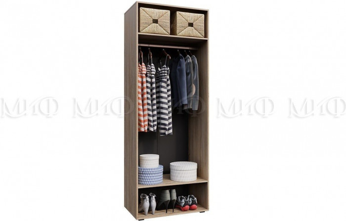 Нэнси New ЛДСП Шкаф 2 дв. (Белый / Бетон светлый)