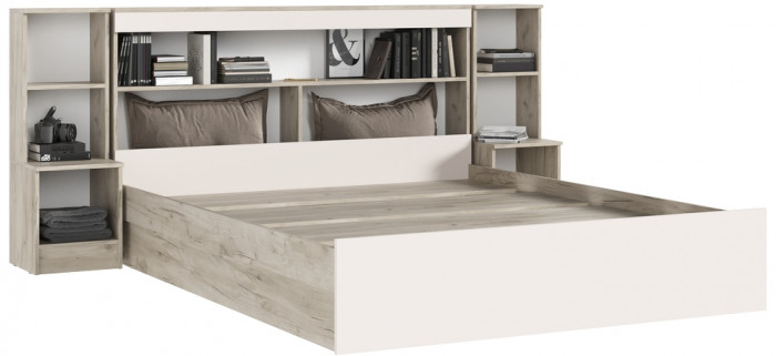 Модульная спальня Бася, Крафт серый/Кашемир