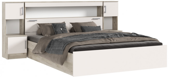Модульная спальня Бася, Крафт серый/Кашемир