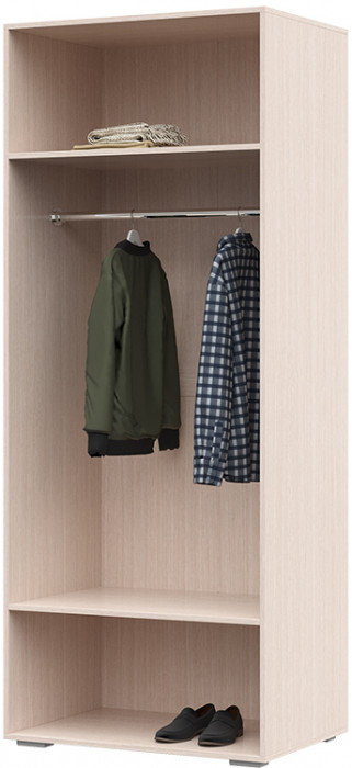 Симба шкаф 2-х створчатый (800*2000*570) дуб белфорт/белый глянец