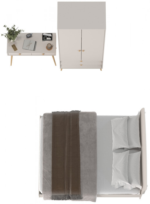 Афина Спальня 07-1600, кашемир серый