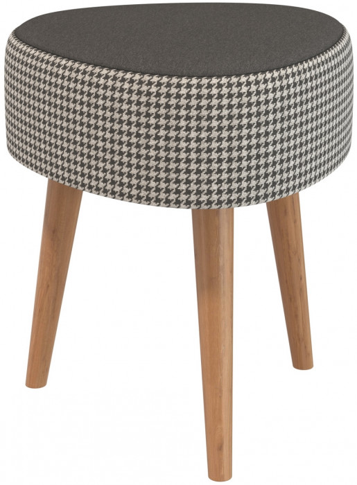 Банкетка 6-5134ТКчёр Ева, ткань чёрная с рисунком