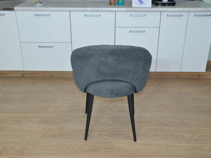 Стул ДЕНИ-2 Д2 / черный /велюр серый