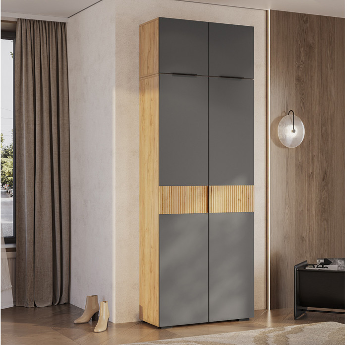 Шкаф навесной "Сандра" ШКН-02 Крафт/Графит