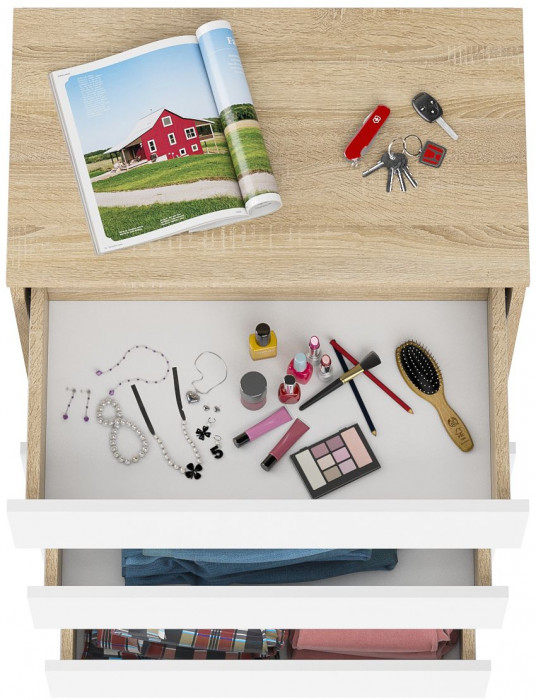 Мори Комод МК700.5, дуб сонома/белый