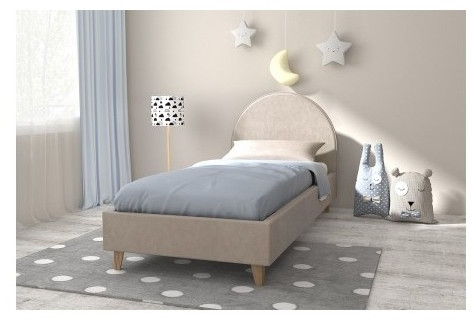 Кровать 0,8 арт.014 (Бежевый/Дуб Вотан)