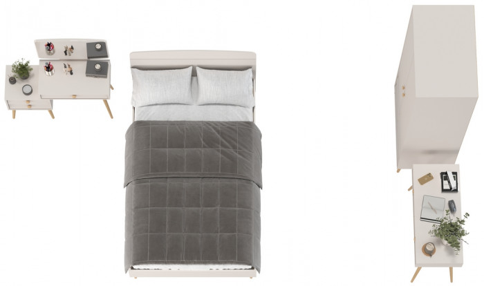 Афина Спальня 08-1200, кашемир серый