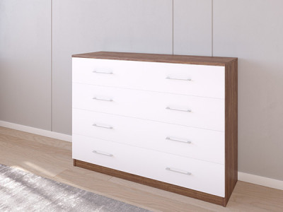 Комод 05/23 120х40х90 Морское Дерево Винтаж/Белый