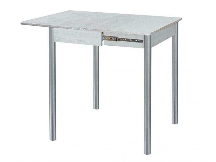 Глайдер стол обеденный / бетон белый/металлик