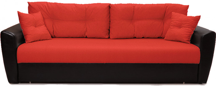 Диван еврокнижка Амстердам 160 рогожка красная НПБ