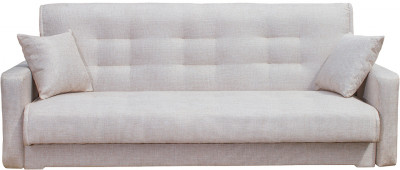 Диван Лондон 120, рогожка, полностью бежевый , пружинный блок Боннель