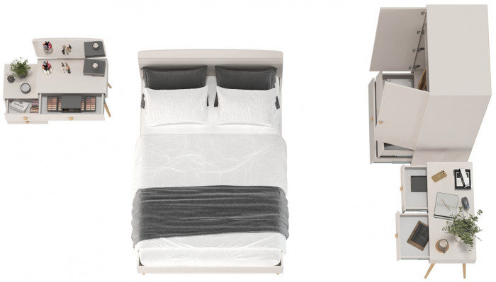 Афина Спальня 08-1400, кашемир серый