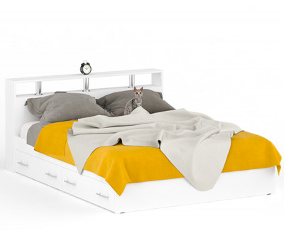 Камелия Кровать с ящиками 1600, белый