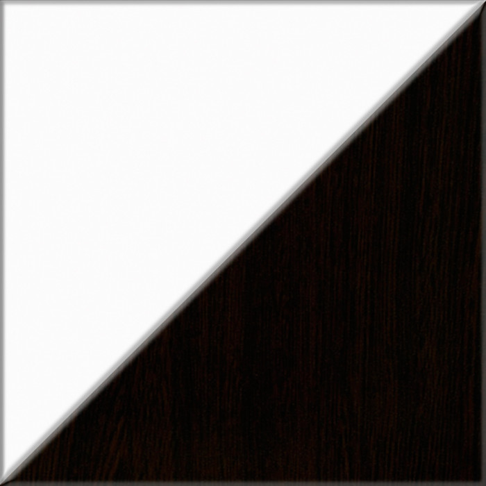 Прихожая П-6 Компоновка № 42, венге/фасады МДФ белое дерево фрезеровка ромб